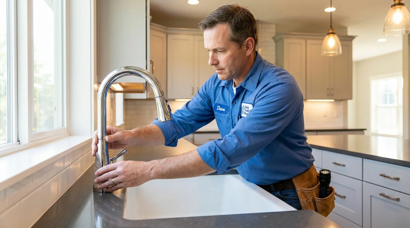 Kitchen faucet installation by Johns Plumbing LLC in Boca Raton